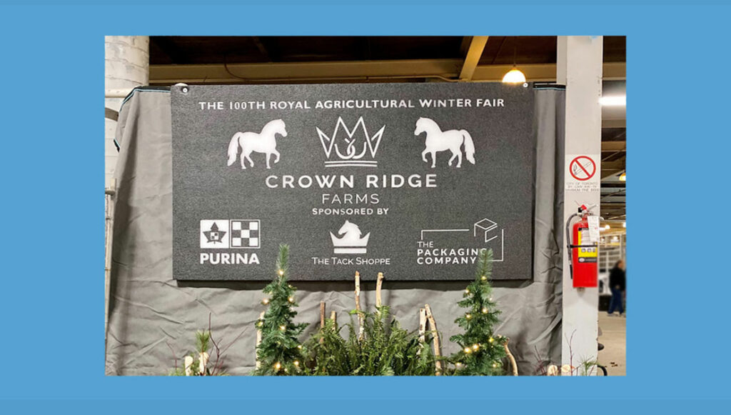 Crown Ridge Farms - foam sign created by The Packaging Company