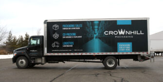 Crownhill Packaging's new design on trucks